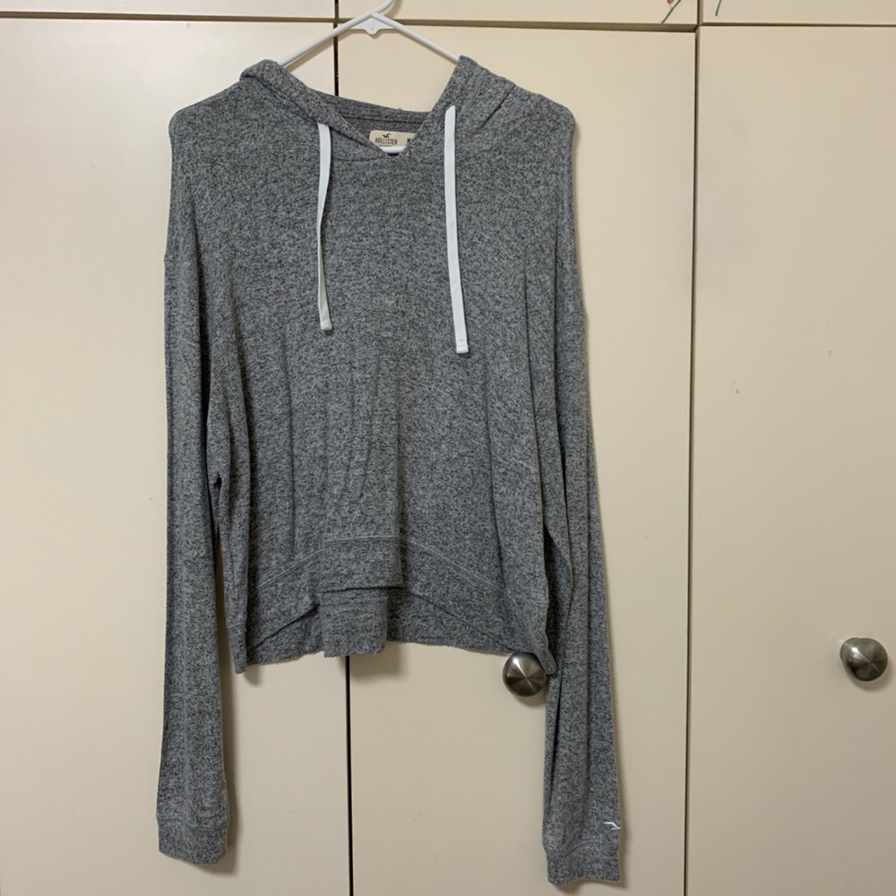 heather gray hollister hoodie
